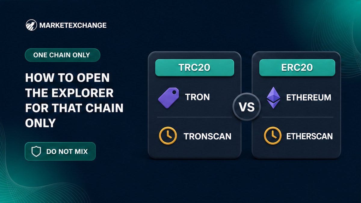Comparison of TRC20 on TRONSCAN versus ERC20 on Etherscan as separate chain explorers
