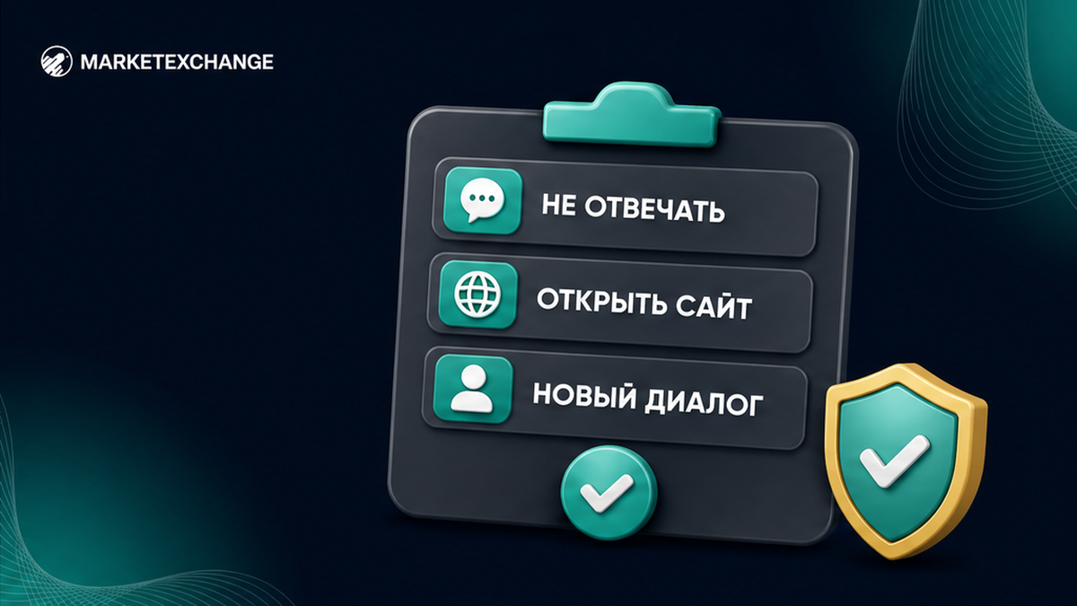 Чеклист действий до ответа неизвестному оператору