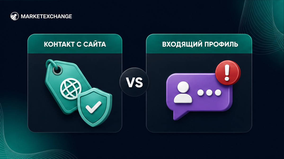 Сравнение официального контакта с входящим профилем