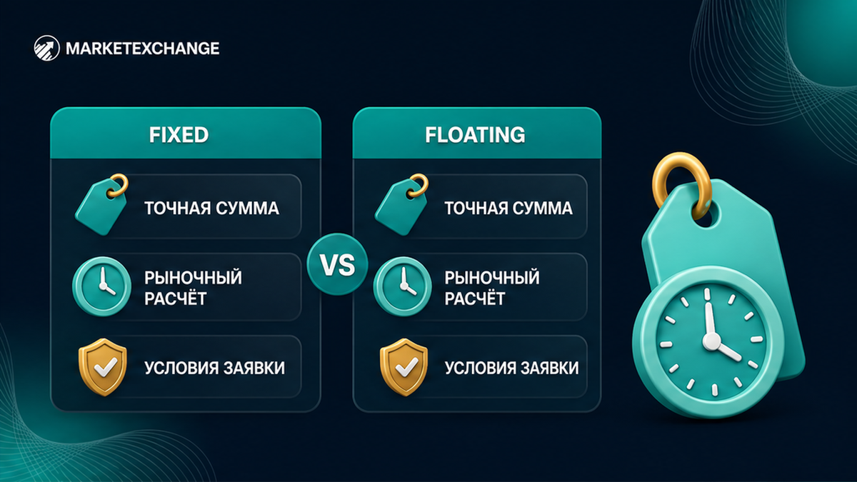 Сравнение Fixed и Floating по сумме и моменту расчёта
