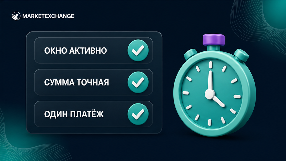 Чеклист окна, точной суммы и одного платежа для Fixed