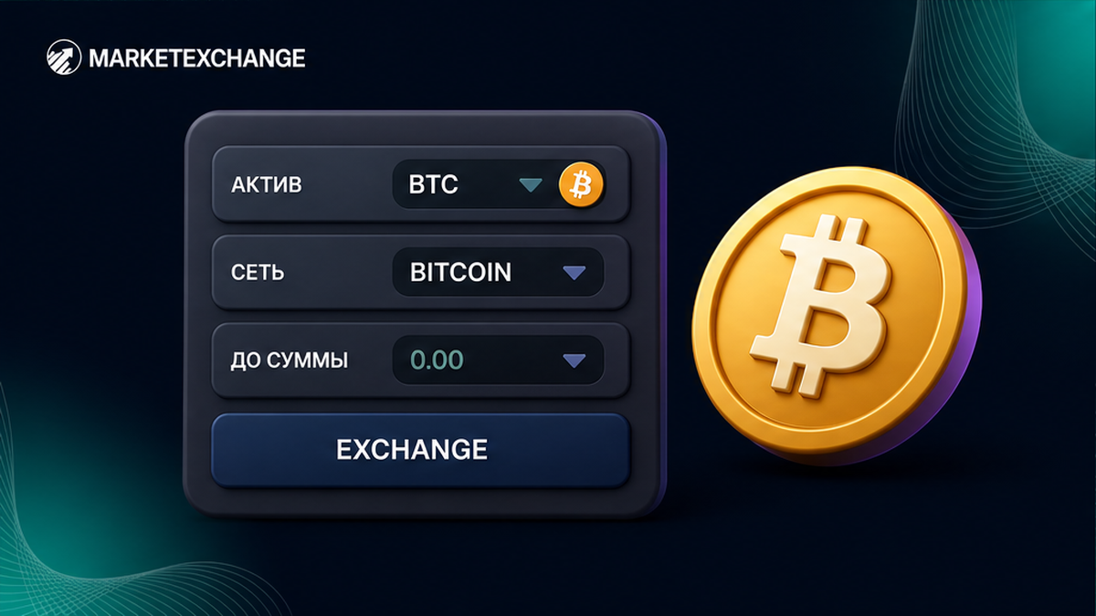 Виджет сверки актива BTC и сети Bitcoin до ввода суммы