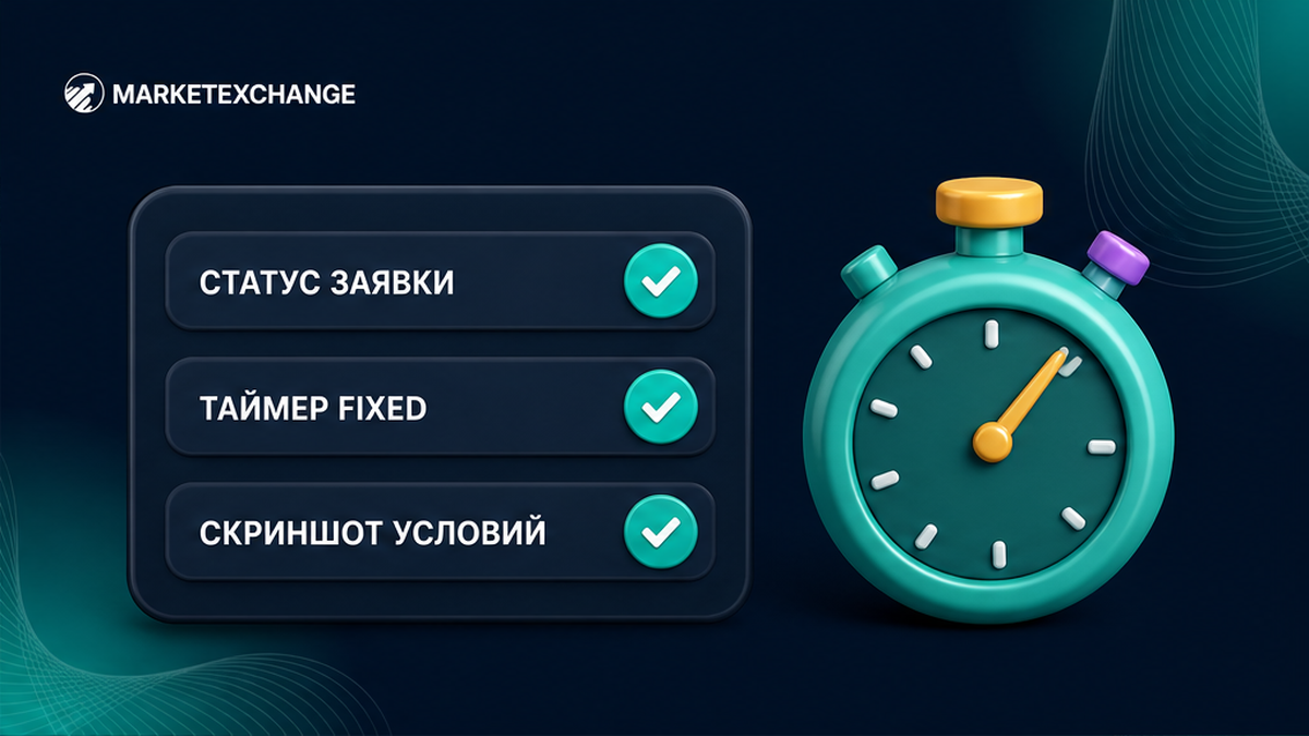 Чеклист проверки статуса заявки, таймера Fixed и скриншота условий