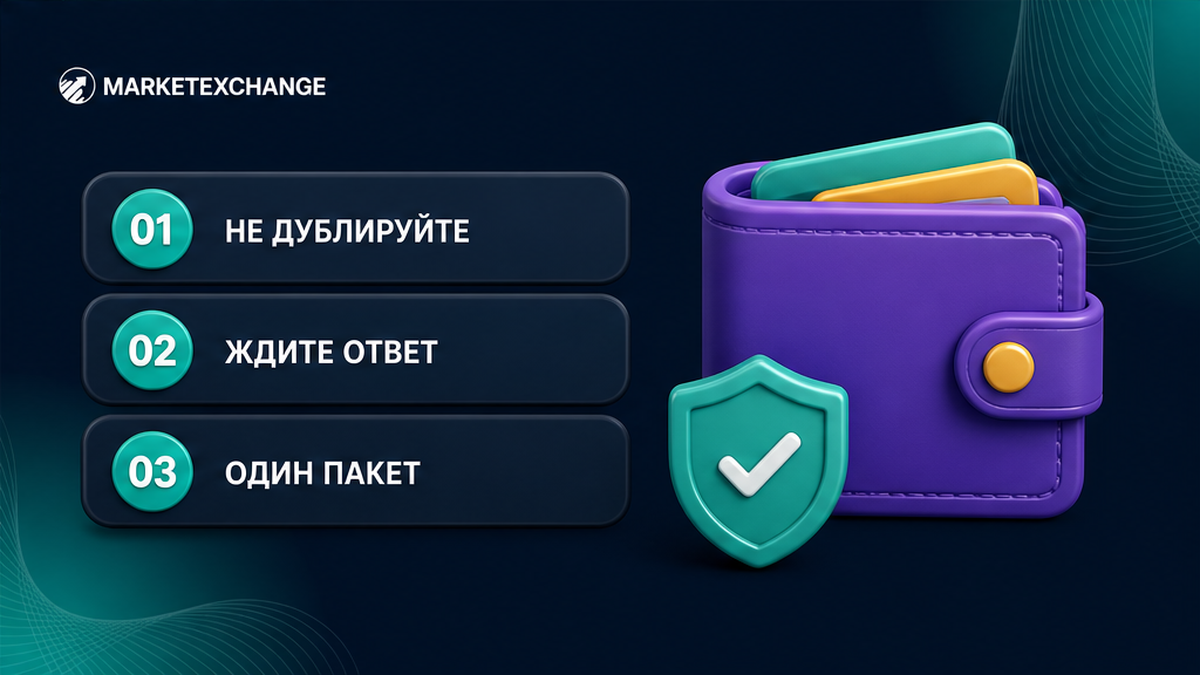 Схема трёх шагов: не дублировать платёж, ждать ответ, собрать один пакет