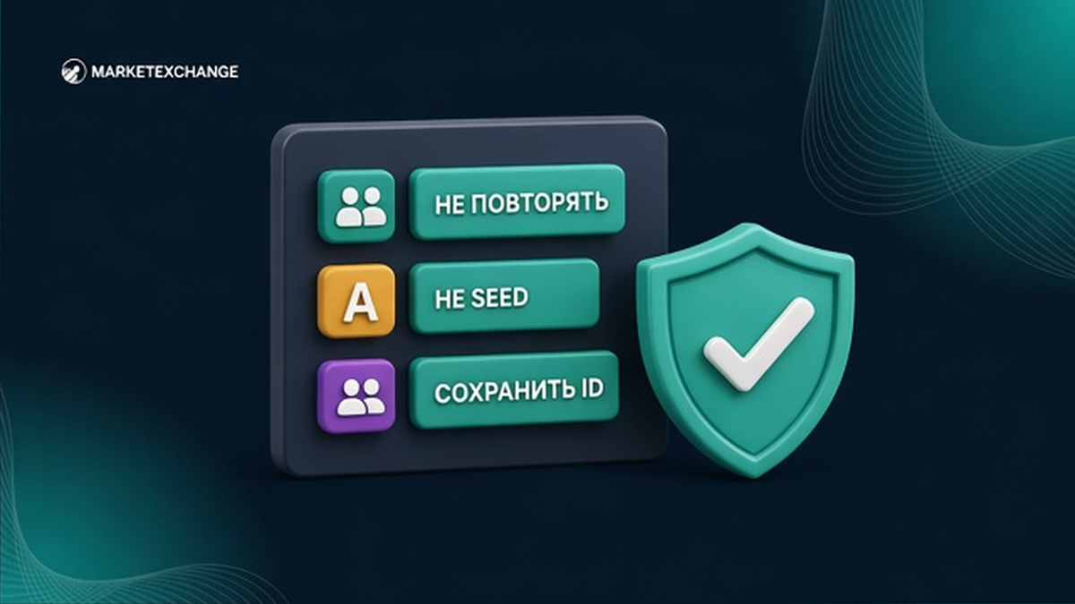 Чеклист: не повторять перевод, не отдавать seed, сохранить ID заявки