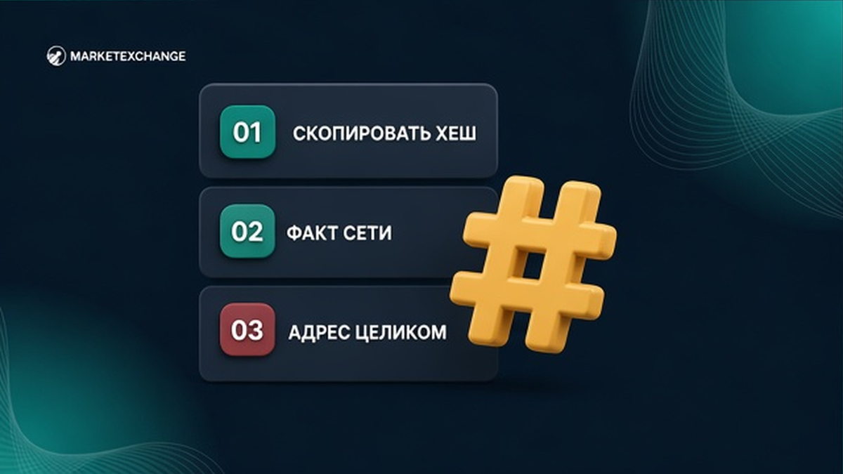 Три шага сбора пакета: хеш, фактическая сеть и полный адрес