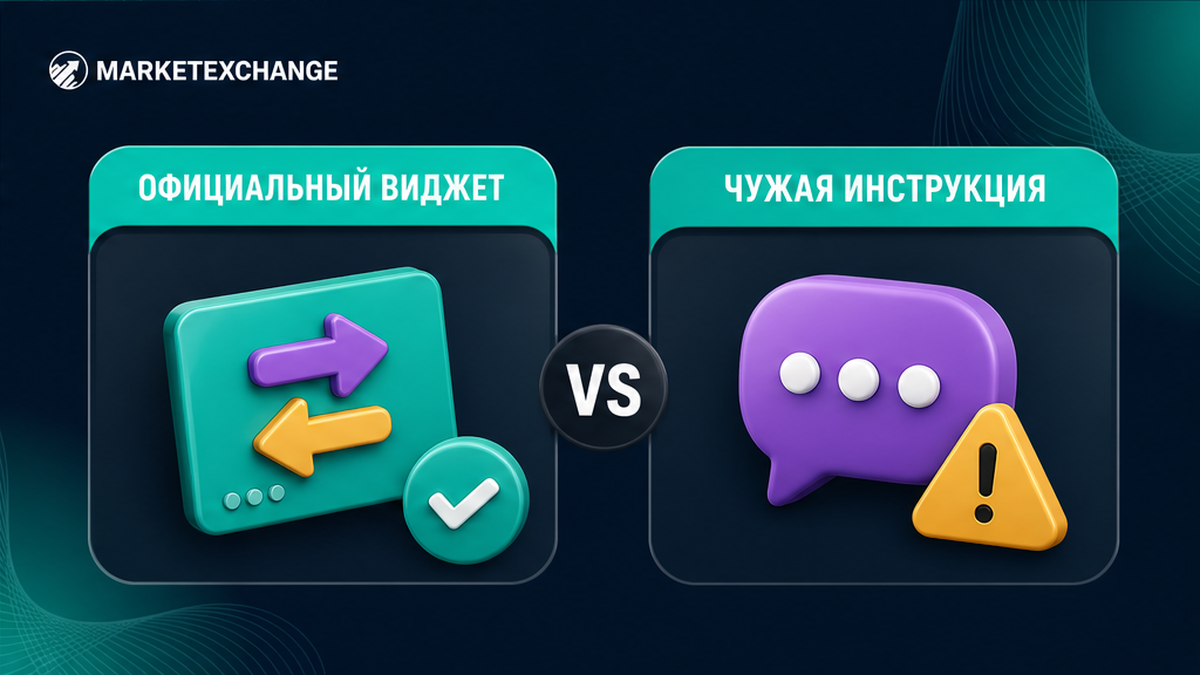 Сравнение официального виджета и чужой инструкции в чате