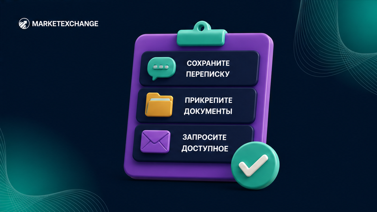 checklist_board: Сохраните переписку и запросите доступное объяснение риска
