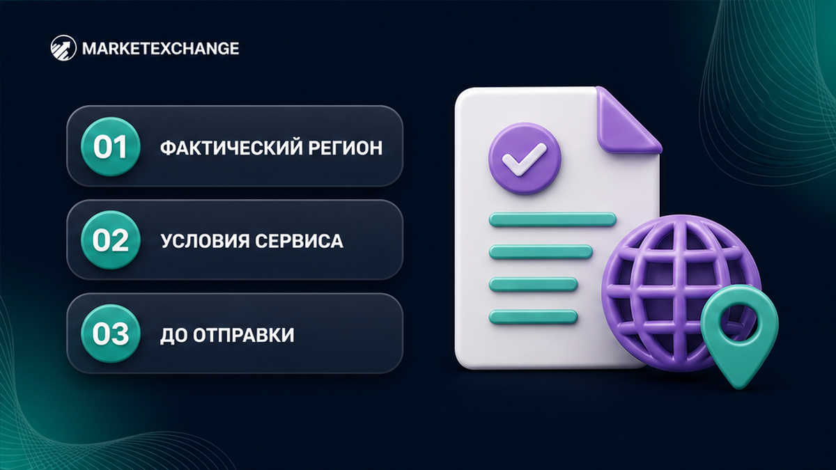 Три шага сверки фактического региона с условиями сервиса